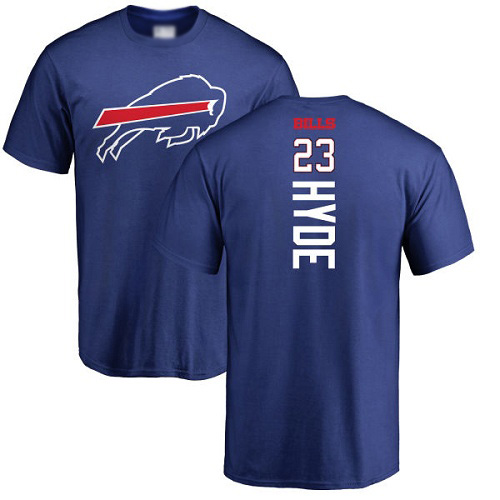 Men NFL Buffalo Bills #23 Micah Hyde Royal Blue Backer T Shirt->nfl t-shirts->Sports Accessory